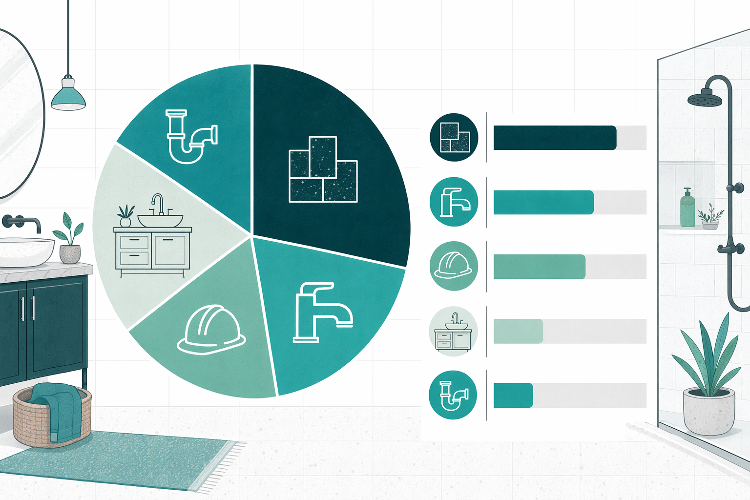 Illustration for Where your bathroom budget actually goes
