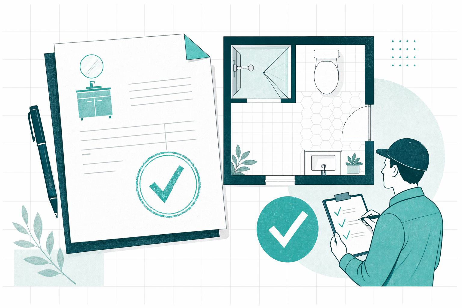 Illustration for Bathroom permits & inspections explained