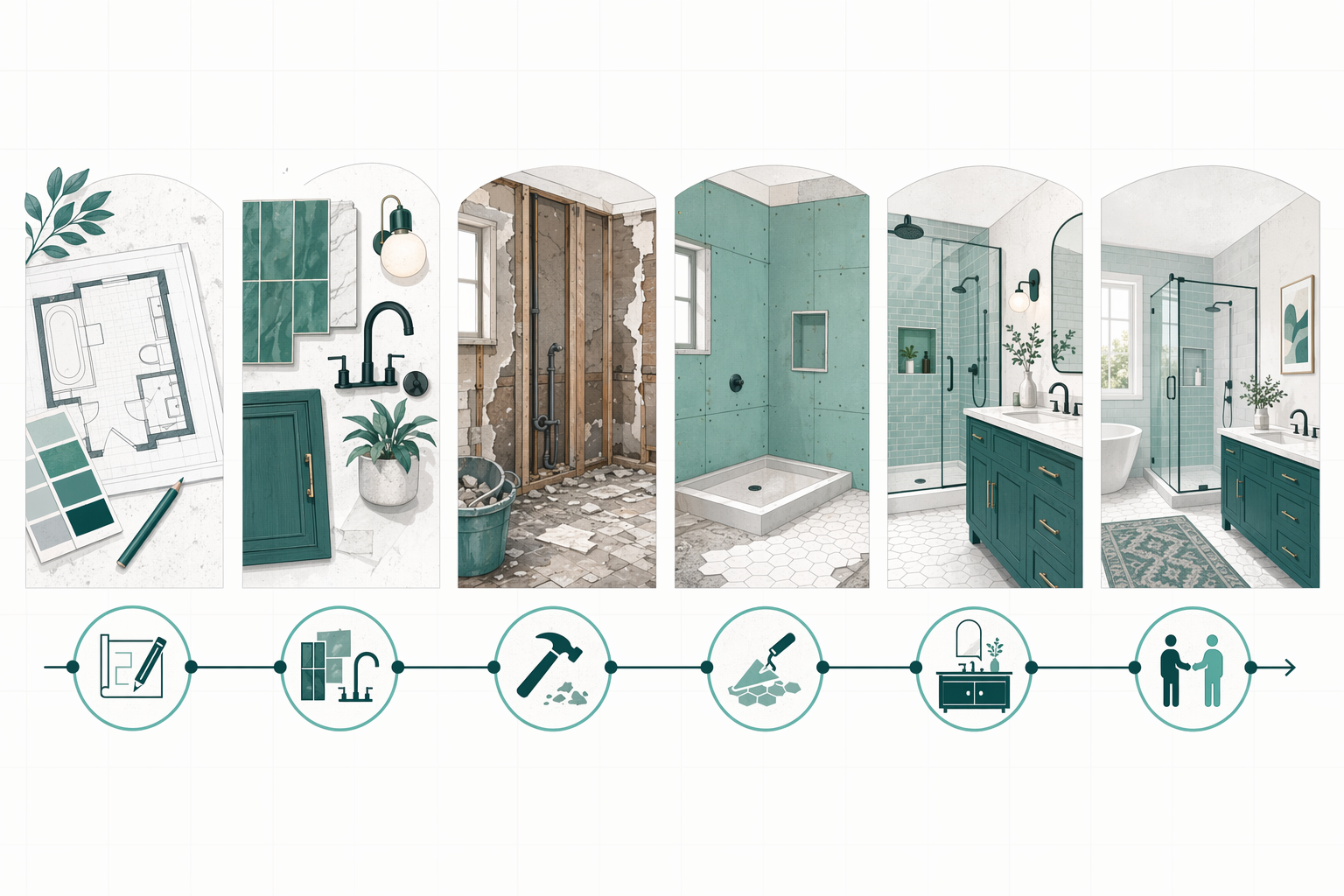 Illustration for How long a bathroom remodel takes