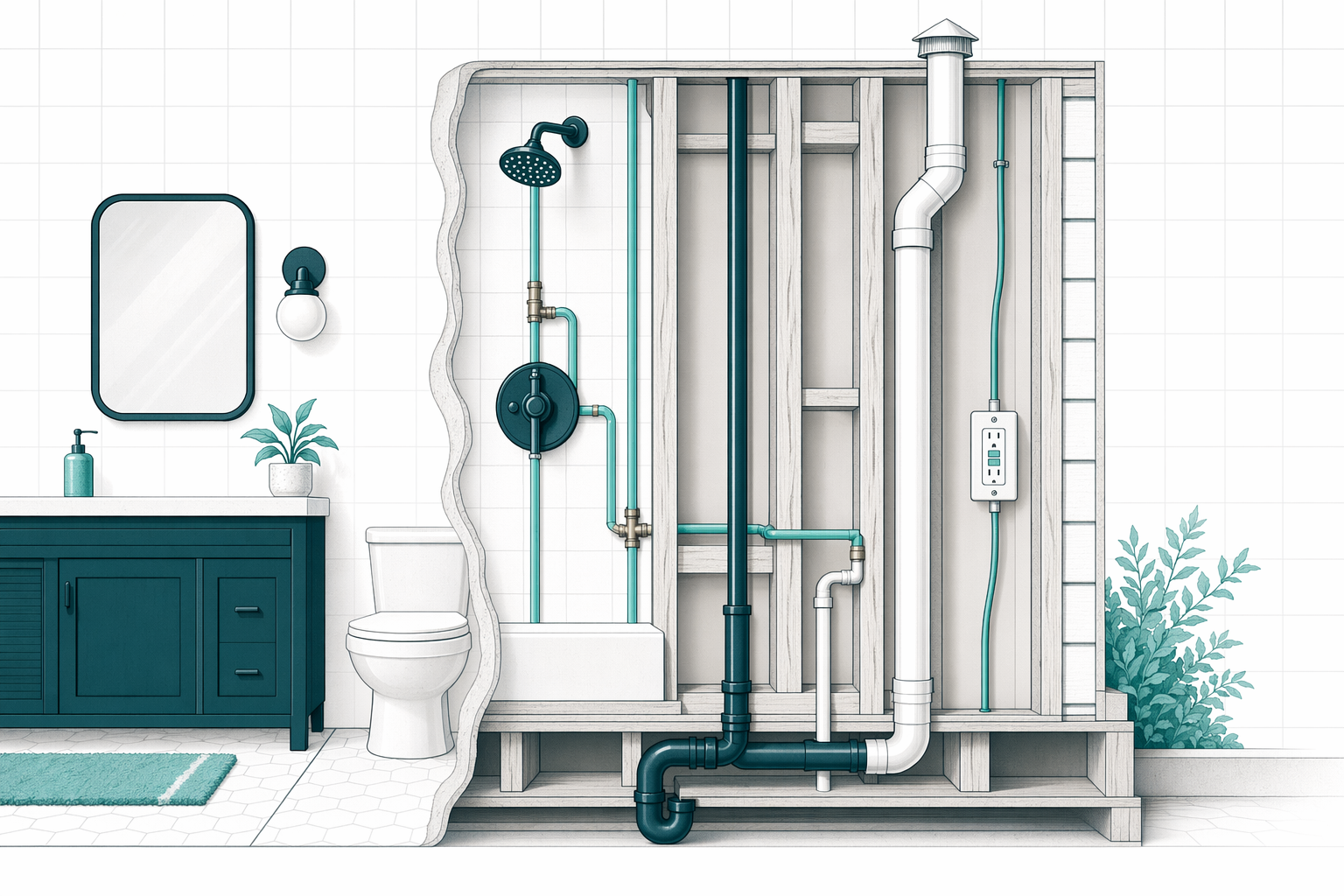 Illustration for Fixtures & plumbing