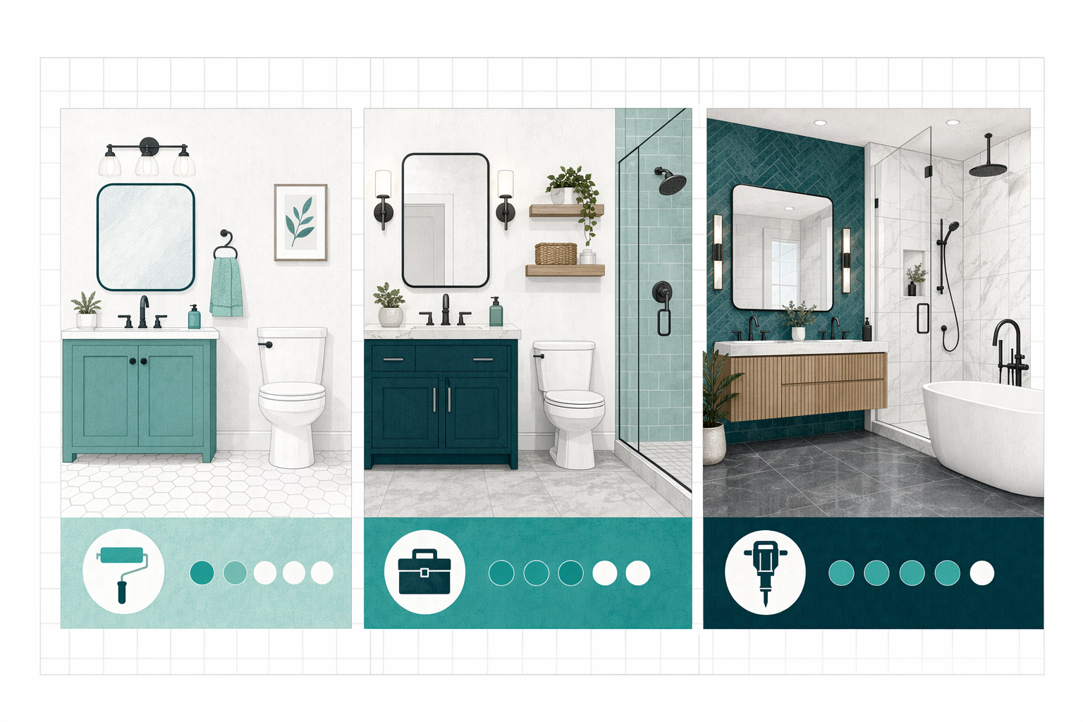 Illustration for How Much Does a Bathroom Remodel Cost?
